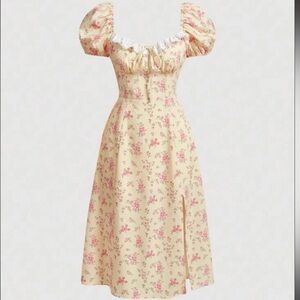 Floral Puff Sleeve Dress size M